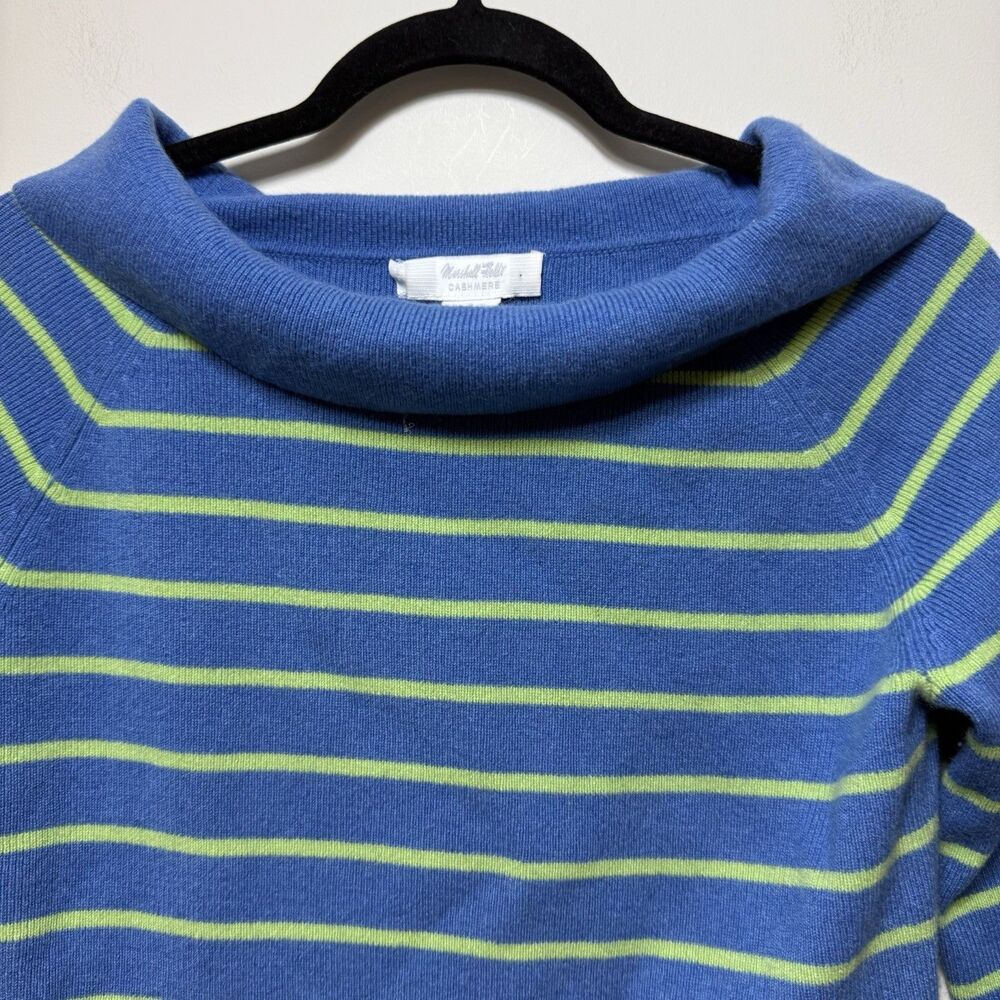 Cashmere Marshall Fields Women S  Pullover Knit Sweater Blue Green Quite Luxury